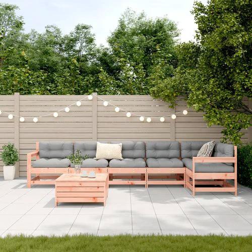 vidaXL 7 Piece Garden Sofa Set Solid Pinewood with Slatted Design for Outdoor Entertaining by vidaXL