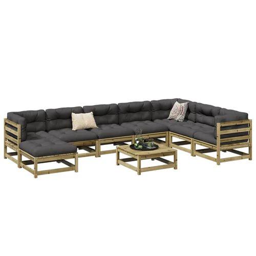 vidaXL vidaXL 9 Piece Garden Sofa Set with Cushions for Outdoor Entertaining and Relaxation - Garden Sofa Sets