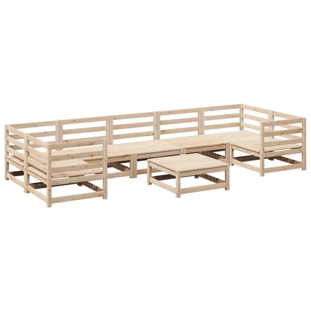 vidaXL 8 Piece Garden Sofa Set Solid Wood Pine by vidaXL