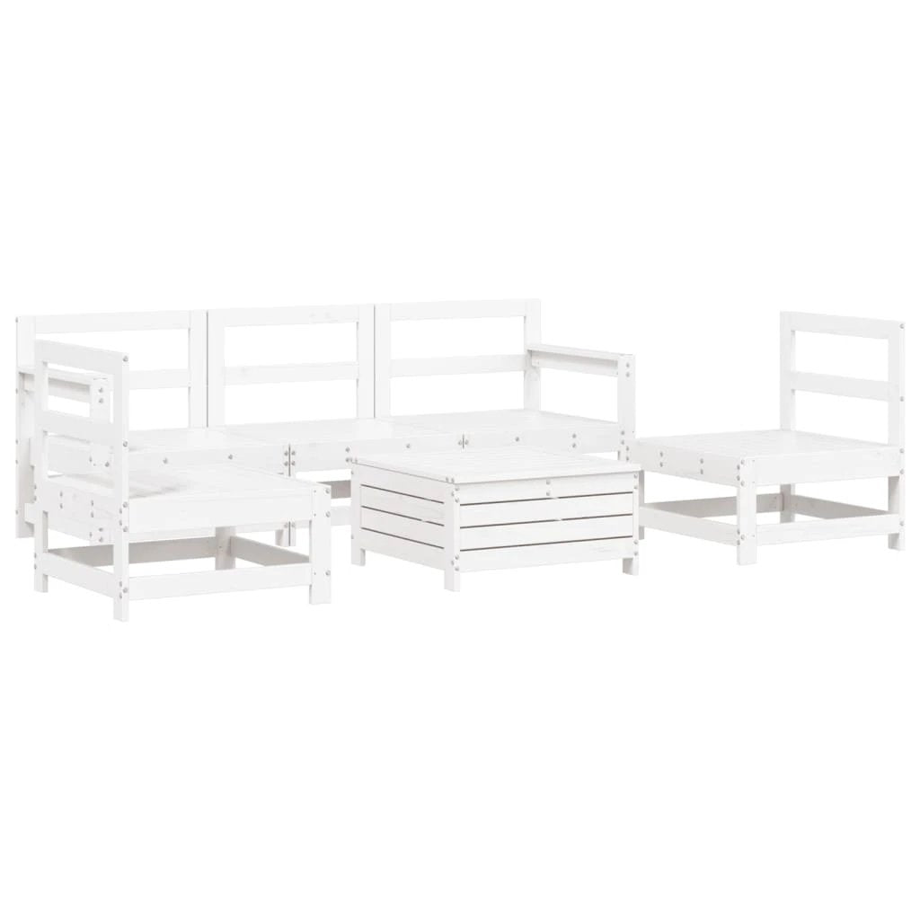 vidaXL vidaXL 6 Piece Garden Sofa Set Solid Wood Pine - Garden Sofa Sets