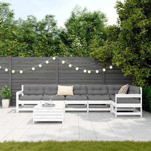 vidaXL 7 Piece Garden Sofa Set Solid Pinewood with Slatted Design for Outdoor Entertaining by vidaXL