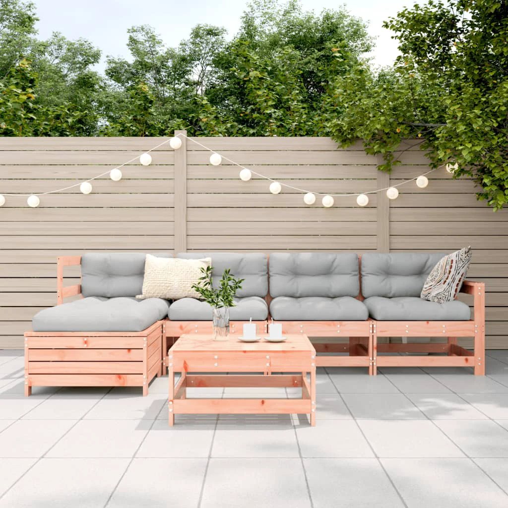 vidaXL 6 Piece Garden Sofa Set Solid Wood Pine by vidaXL