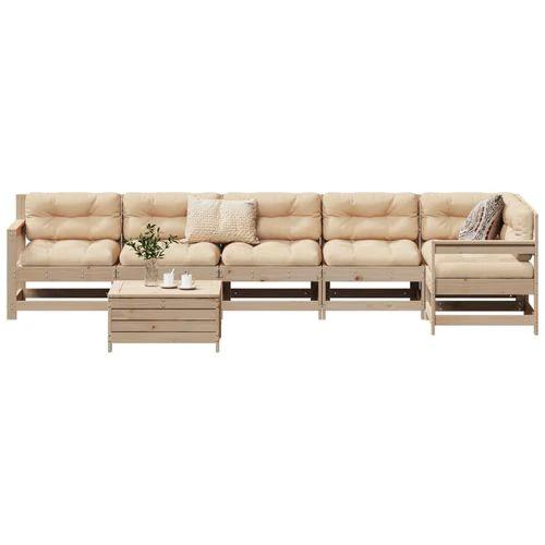 vidaXL 7 Piece Garden Sofa Set Solid Pinewood with Slatted Design for Outdoor Entertaining by vidaXL