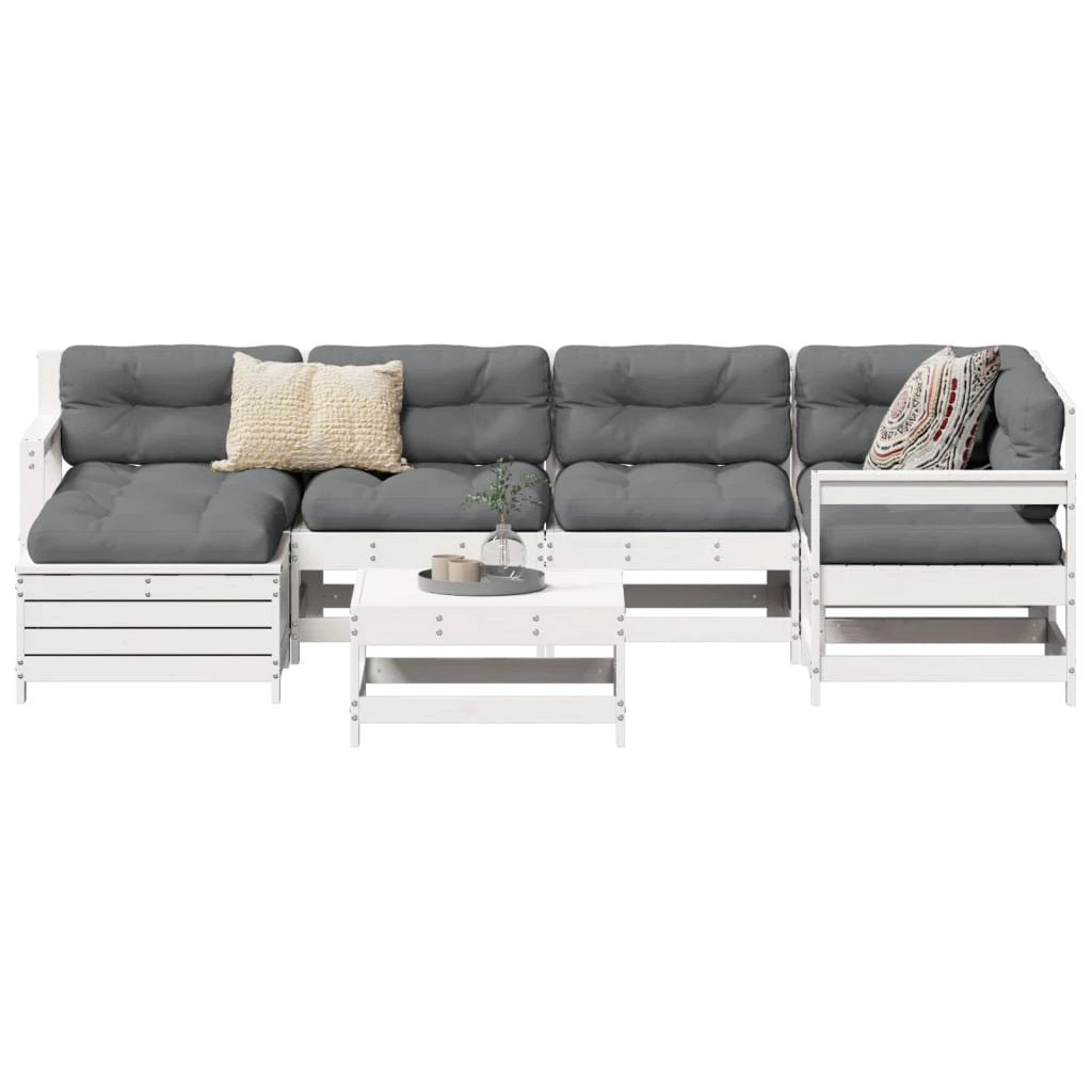 vidaXL 7 Piece Garden Sofa Set Solid Wood Pine by vidaXL