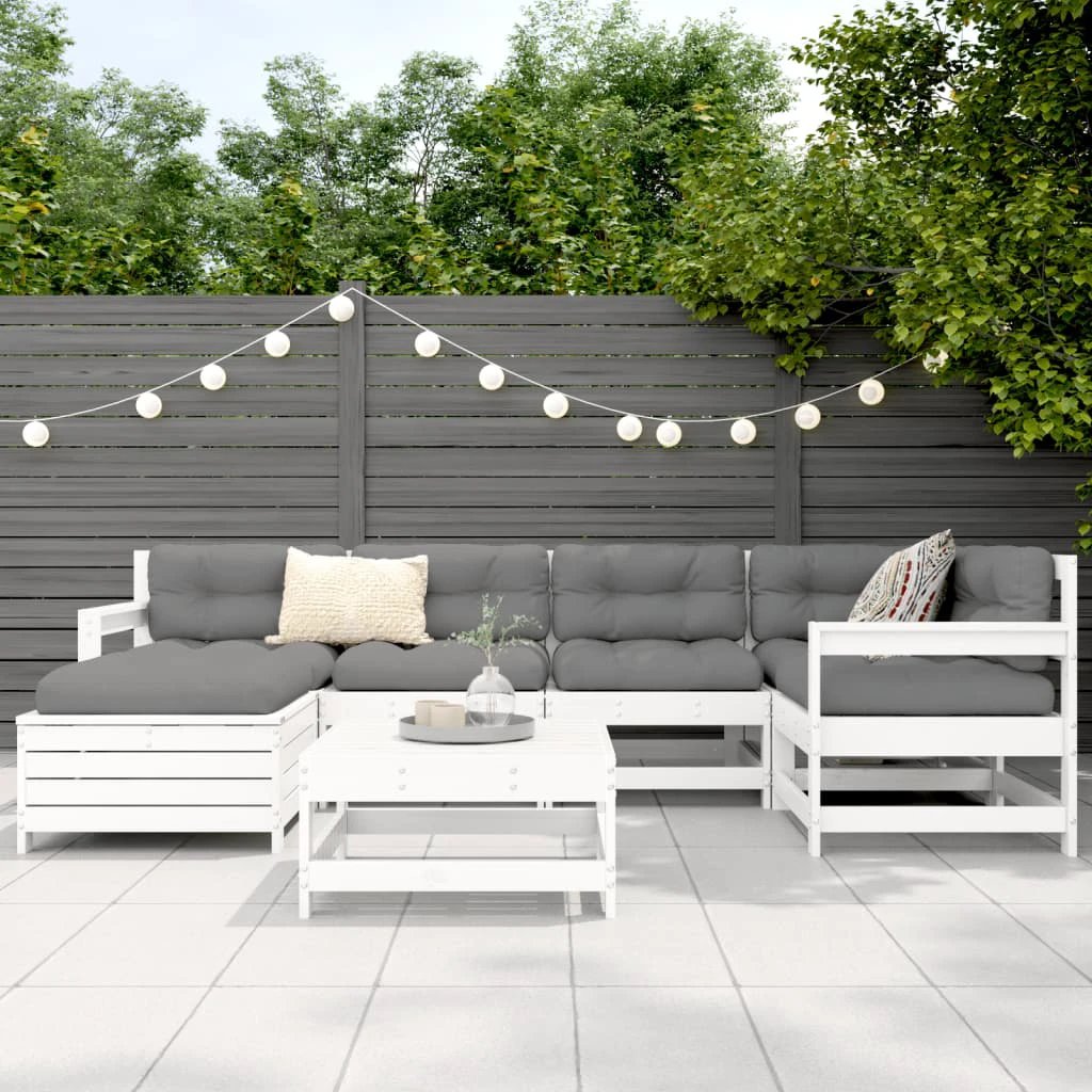 vidaXL 7 Piece Garden Sofa Set Solid Wood Pine by vidaXL