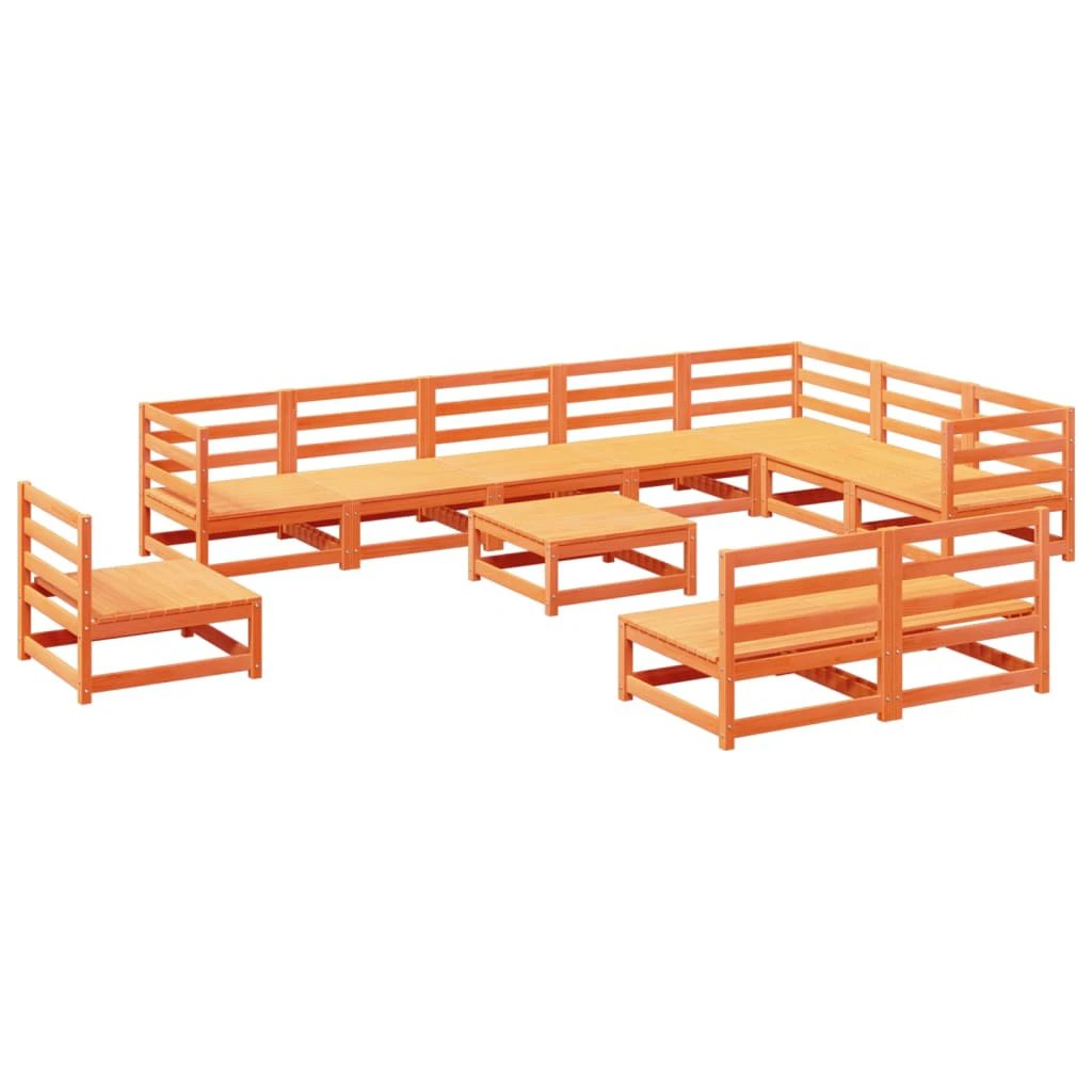 vidaXL vidaXL 11 Piece Garden Sofa Set Solid Wood Pine - Garden Sofa Sets