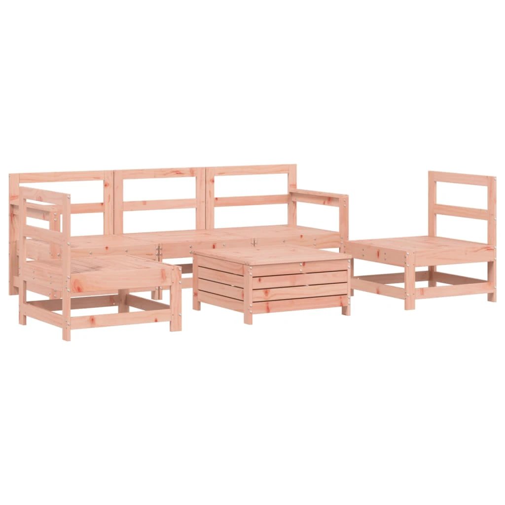 vidaXL 6 Piece Garden Sofa Set Solid Wood Pine by vidaXL