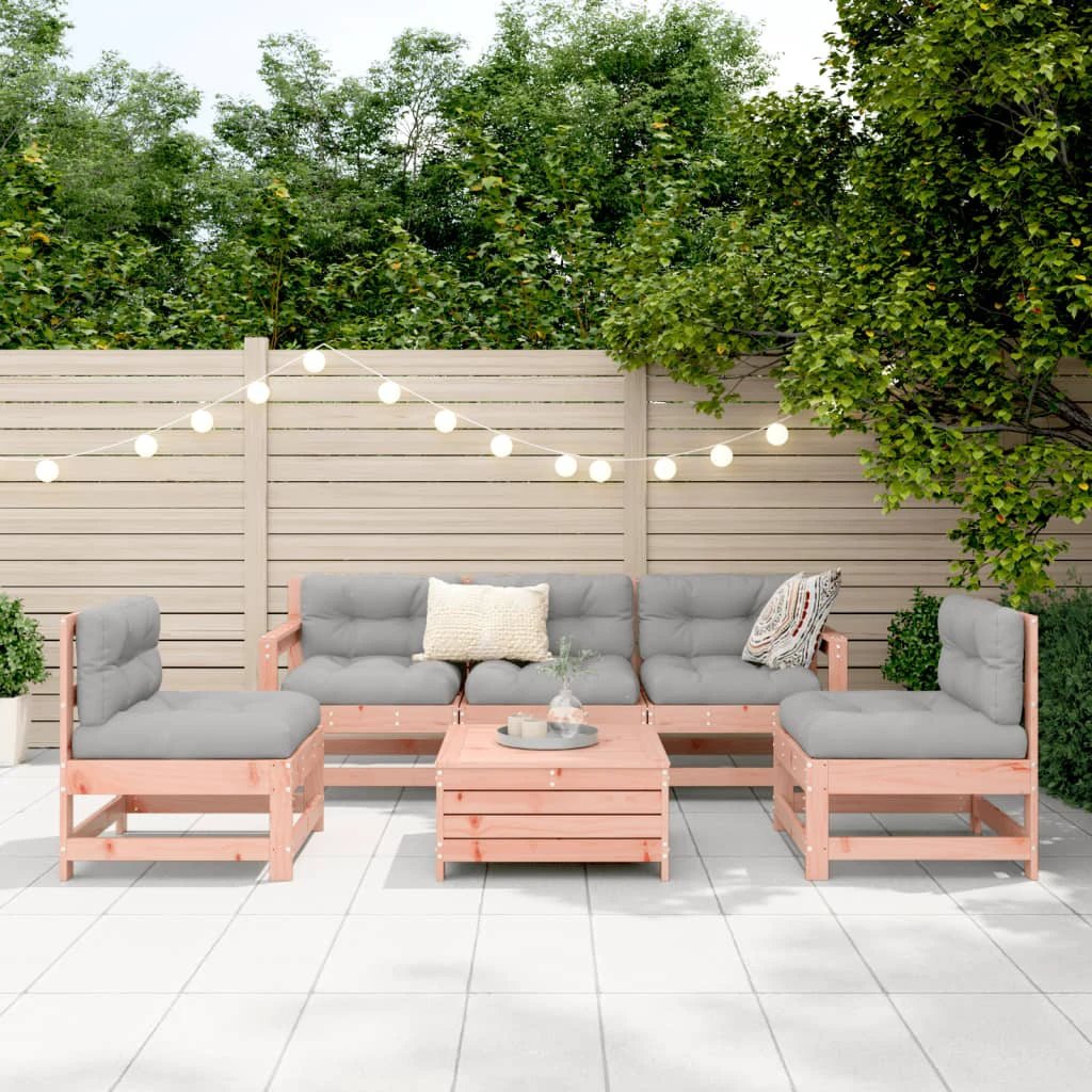 vidaXL 6 Piece Garden Sofa Set Solid Wood Pine by vidaXL