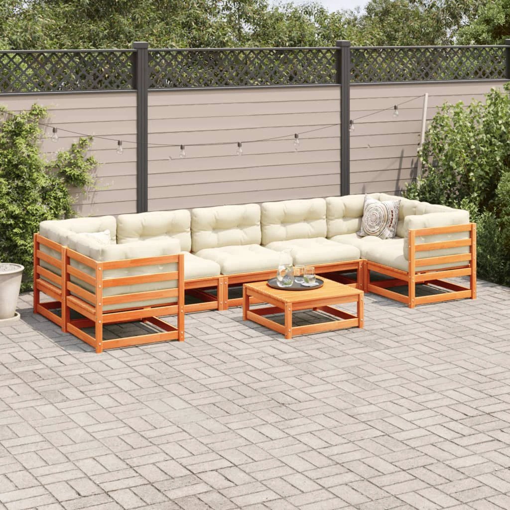 vidaXL vidaXL 8 Piece Garden Sofa Set Solid Wood Pine - Garden Sofa Sets
