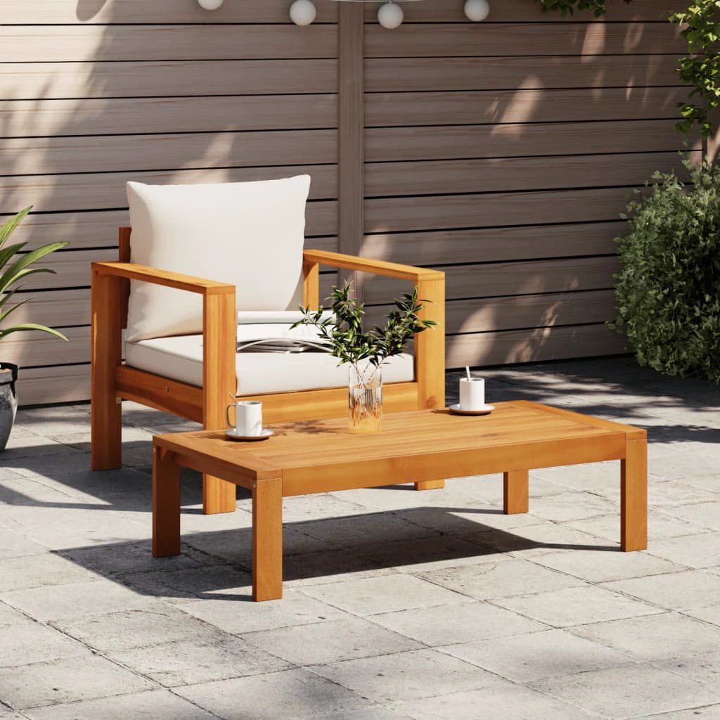 vidaXL Garden Table 100x50x27 cm Solid Wood Acacia by vidaXL