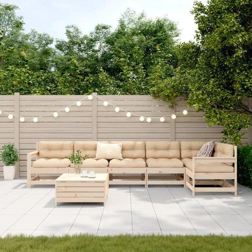vidaXL 7 Piece Garden Sofa Set Solid Pinewood with Slatted Design for Outdoor Entertaining by vidaXL