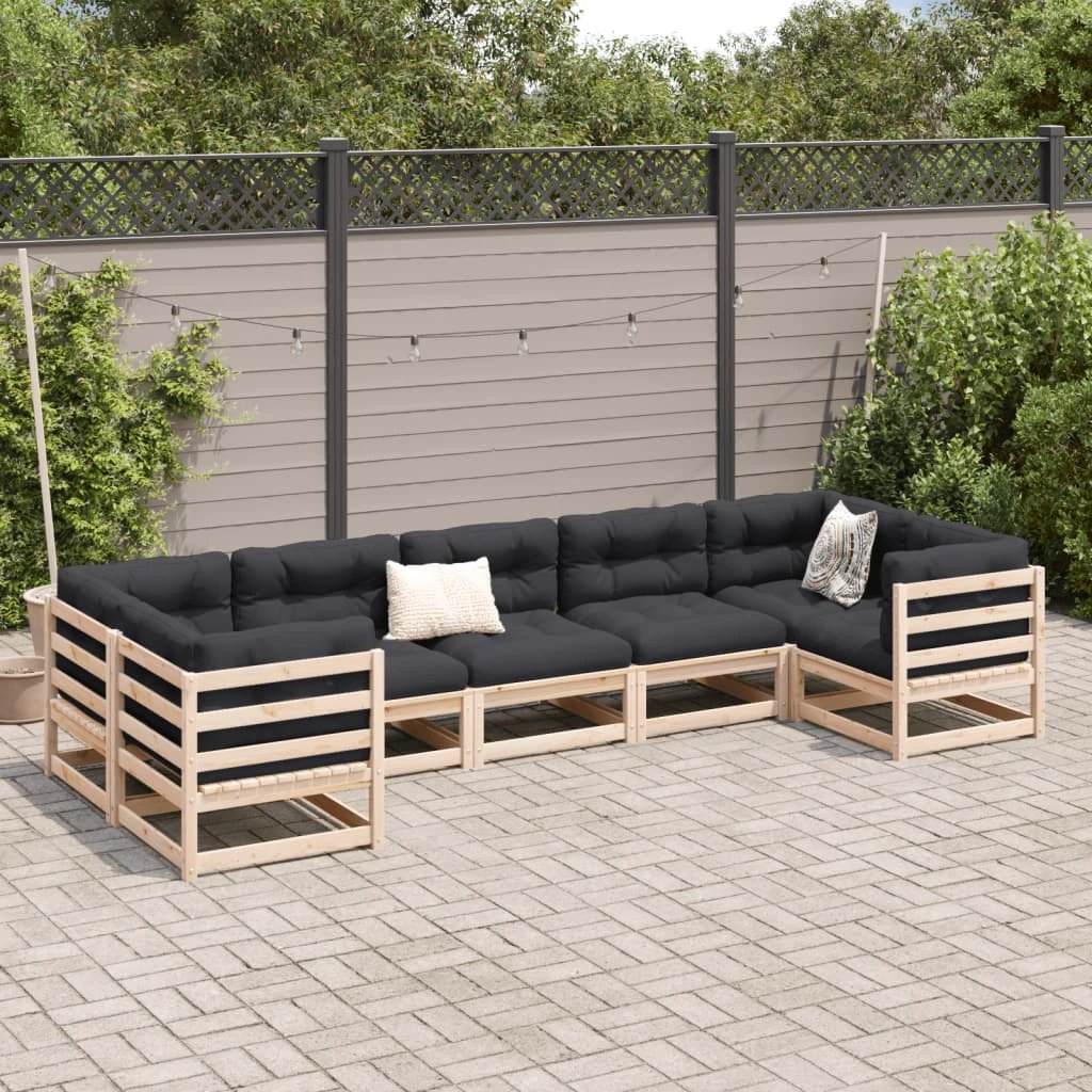vidaXL vidaXL 7 Piece Garden Sofa Set Solid Wood Pine - Garden Sofa Sets