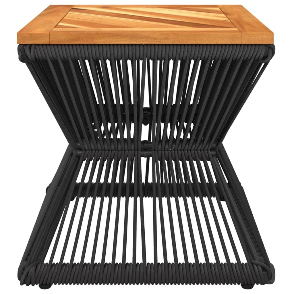 vidaXL vidaXL Coffee Table 38x38x38 Cm Solid Acacia Wood With Black Wire Base Living Room - Coffee Table