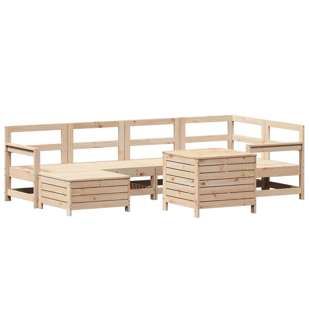 vidaXL vidaXL 7 Piece Garden Sofa Set Solid Wood Pine - Garden Sofa Sets