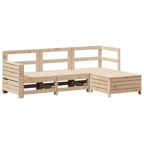 vidaXL 4 Piece Garden Sofa Set 230x230x85cm Solid Pinewood with Cushions for Outdoor Entertaining by vidaXL