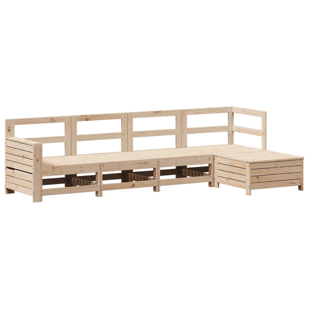vidaXL vidaXL 5 Piece Garden Sofa Set Solid Wood Pine - Garden Sofa Sets