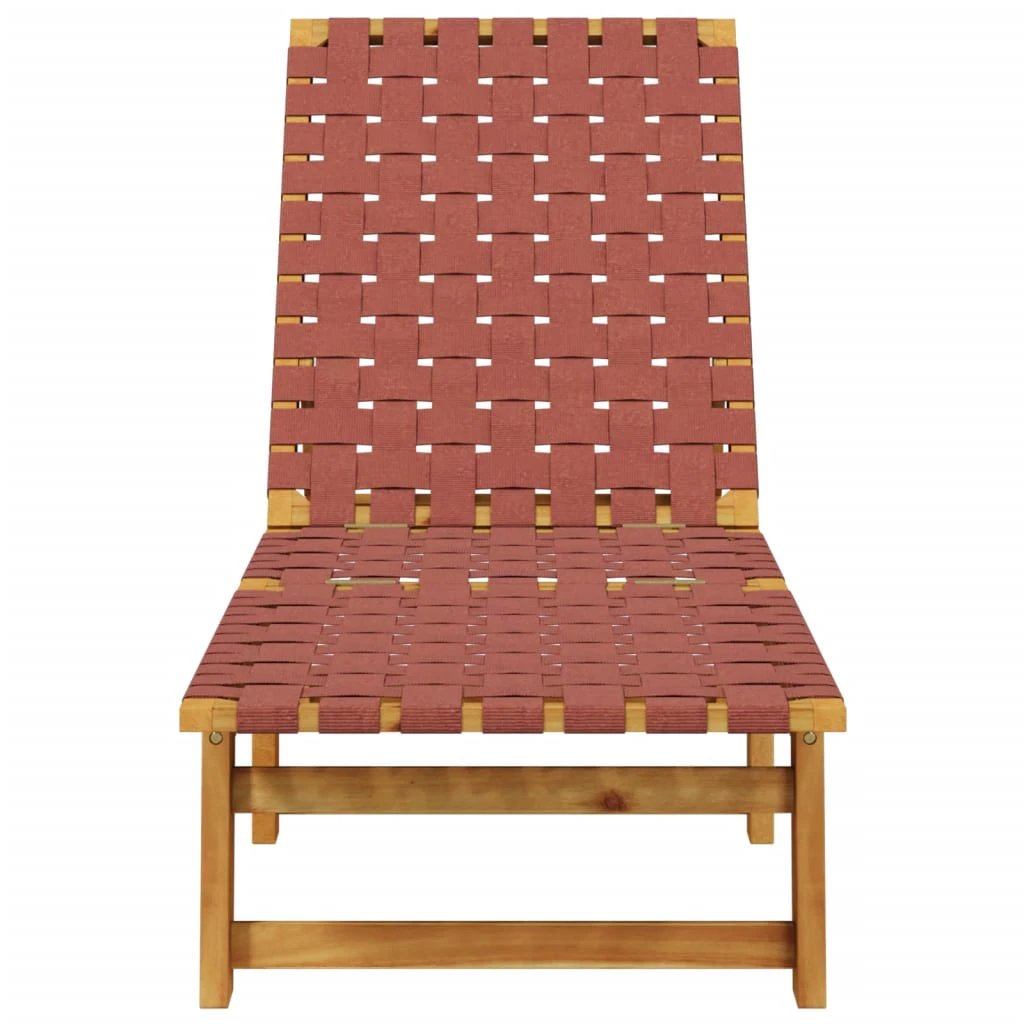 vidaXL vidaXL Sun Lounger Black Solid Wood Acacia and Fabric - Sun Lounger