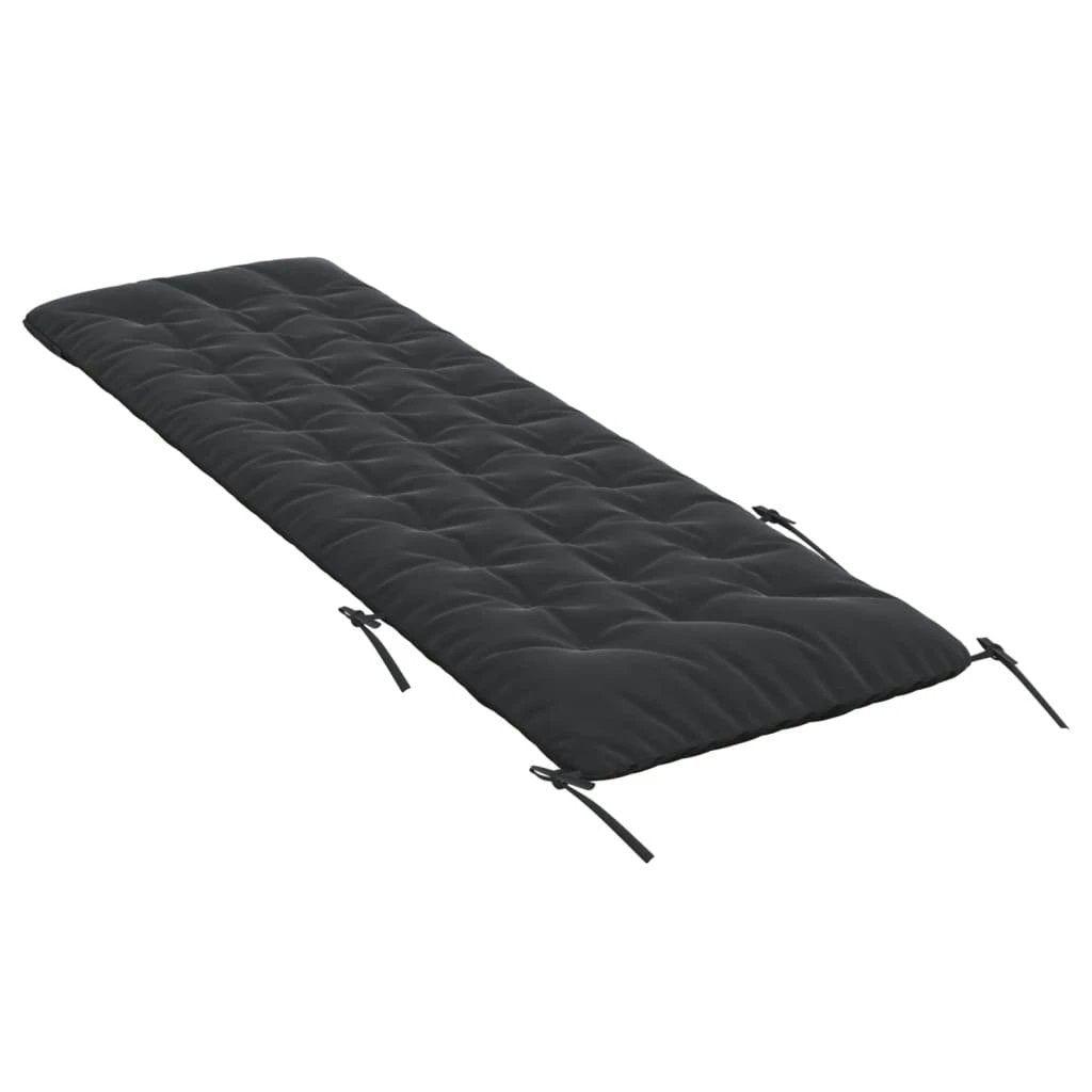vidaXL Sun Lounger Cushion Black 160x50x10 cm Faux Suede Leather by vidaXL