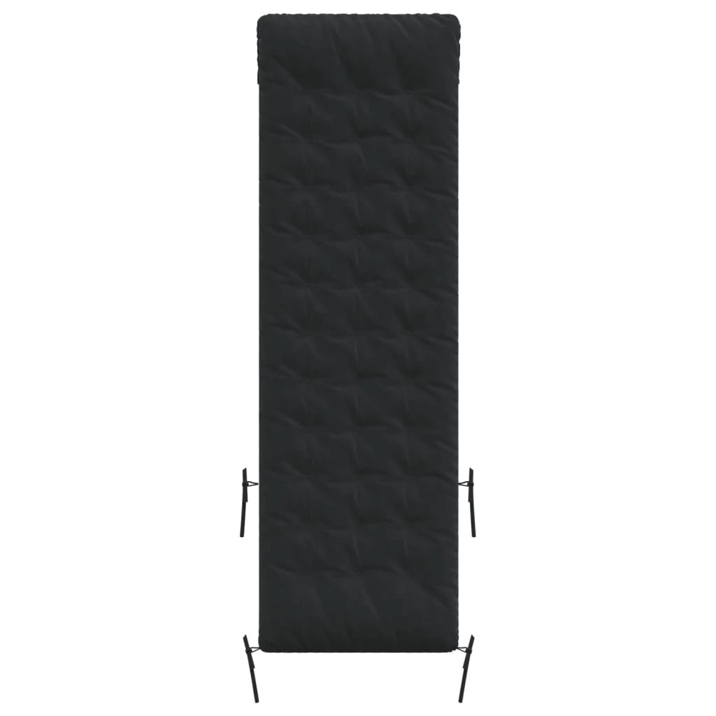 vidaXL Sun Lounger Cushion Black 160x50x10 cm Faux Suede Leather by vidaXL