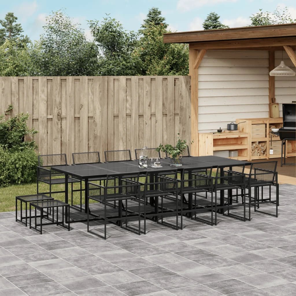 vidaXL VidaXL 9 Piece Garden Dining Set Durable Poly Rattan Patio - Garden Set