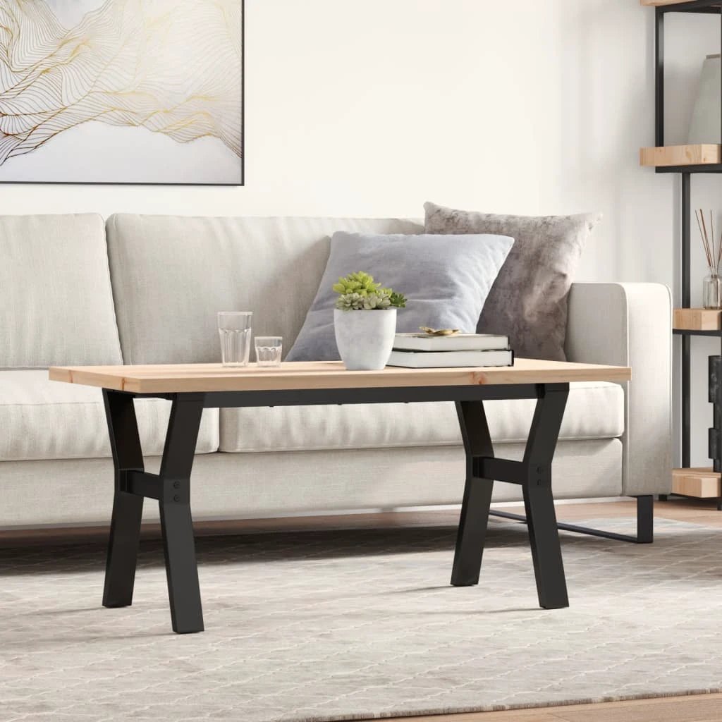 VidaXL Y-Frame Table 100x50x45.5 Pine Living Room by vidaXL