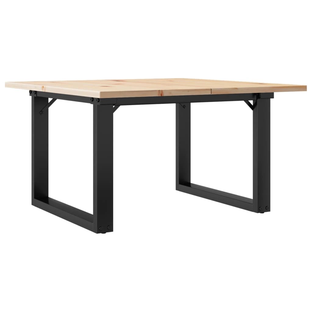 vidaXL VidaXL Coffee Table 60x60x40 Cm O Frame Solid Pine Cast Iron Living Room Decor Accent - Coffee Table