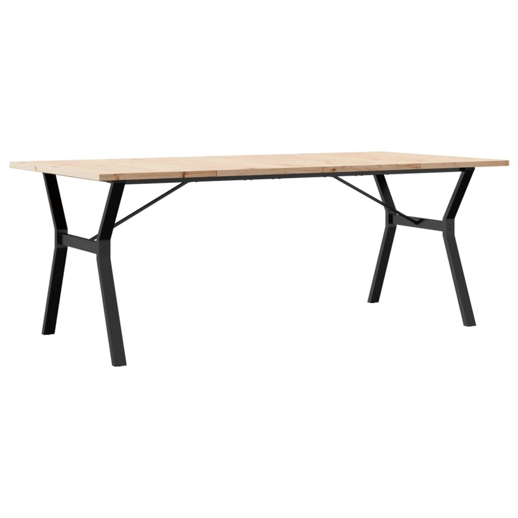 vidaXL vidaXL Dining Table 200x100x75.5 Cast Iron Home - Dining Table