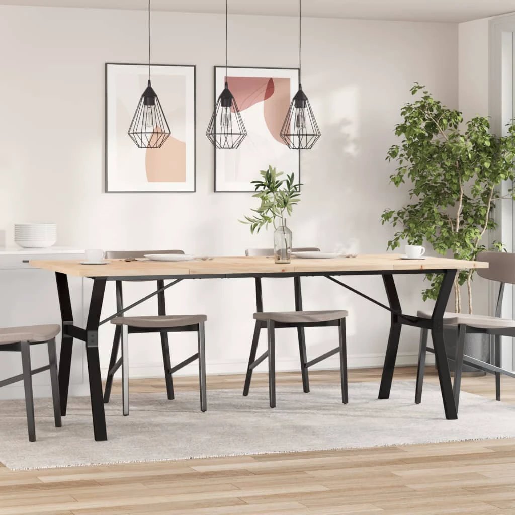 vidaXL vidaXL Dining Table 200x100x75.5 Cast Iron Home - Dining Table