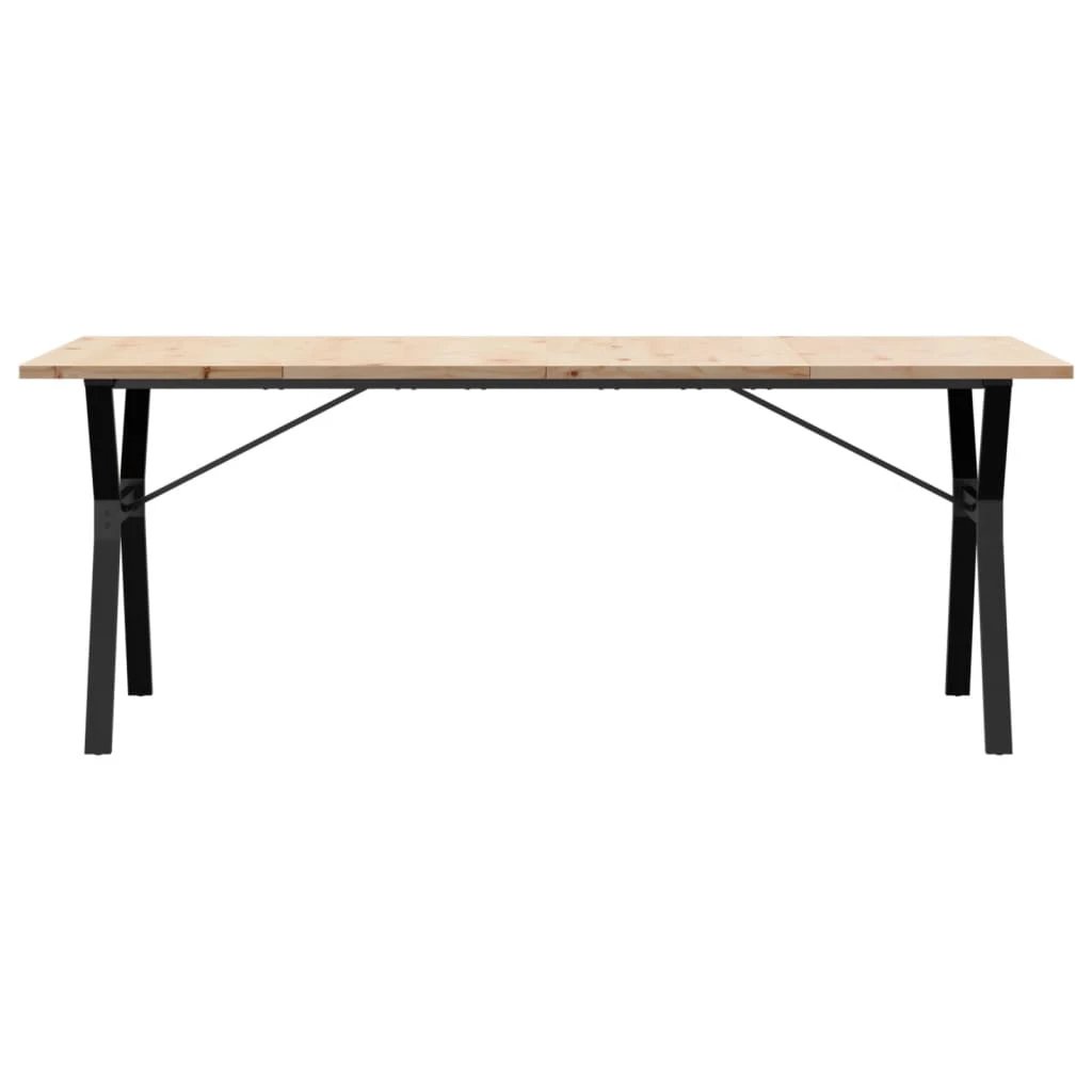 vidaXL vidaXL Dining Table 200x100x75.5 Cast Iron Home - Dining Table