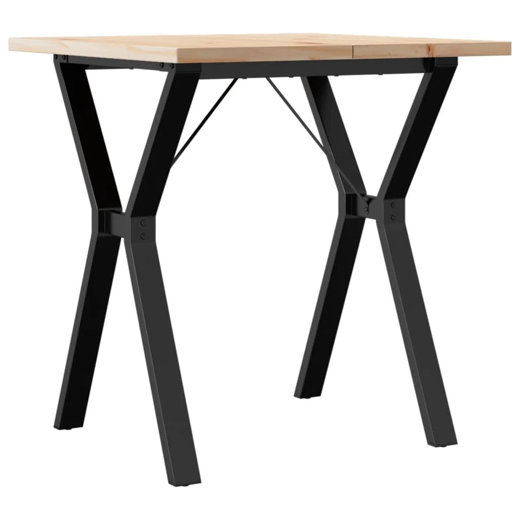 vidaXL VidaXL Table 70x70x75.5 Pine Iron Y-Frame Family - Dining Table