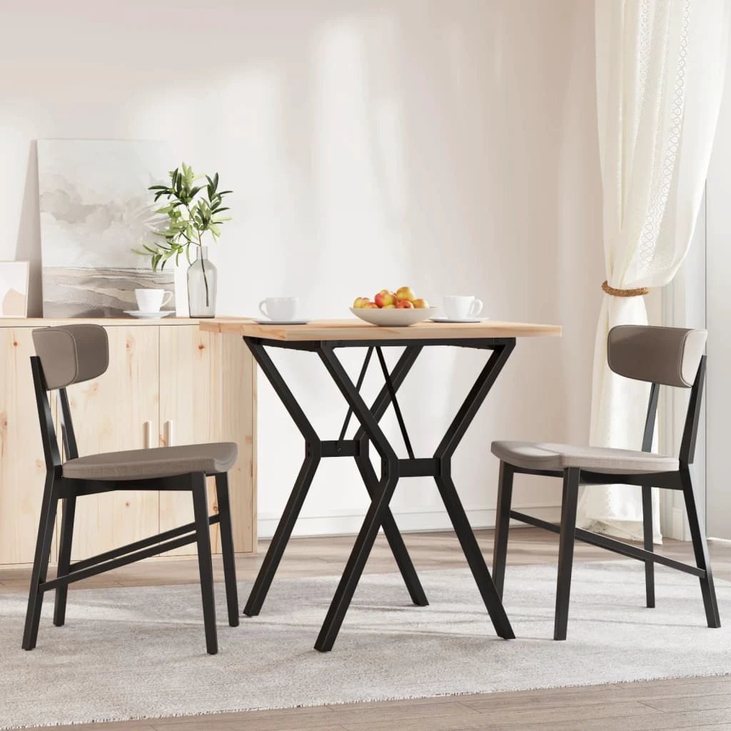 vidaXL VidaXL Table 70x70x75.5 Pine Iron Y-Frame Family - Dining Table