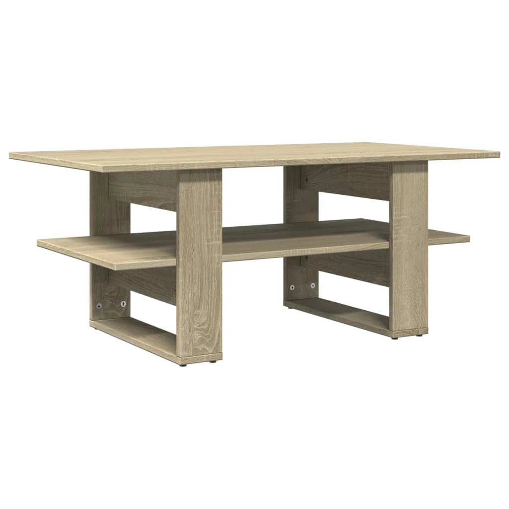 VidaXL Coffee Table Sonoma Oak 102x55x42 cm Moisture-Resistant Engineered Wood With Shelf Living Room by vidaXL