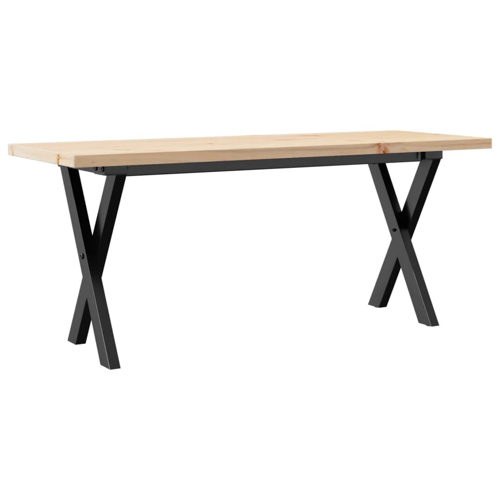vidaXL VidaXL Coffee Table 110 x 40 x 45.5 cm Solid Pine and Cast Iron For Living Room - Coffee Table