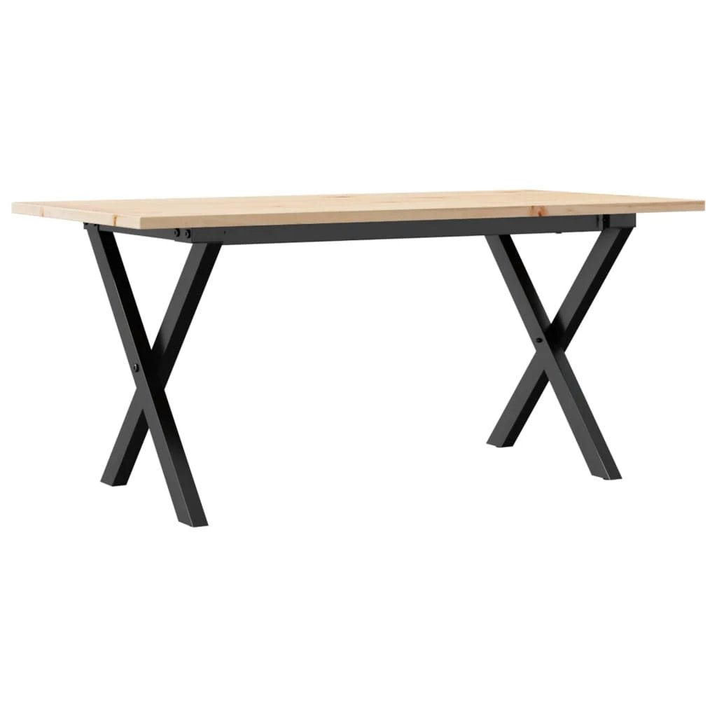 VidaXL Coffee Table 90x40x45 Cm Solid Pine Wood And Cast Iron XFrame Living Room by vidaXL