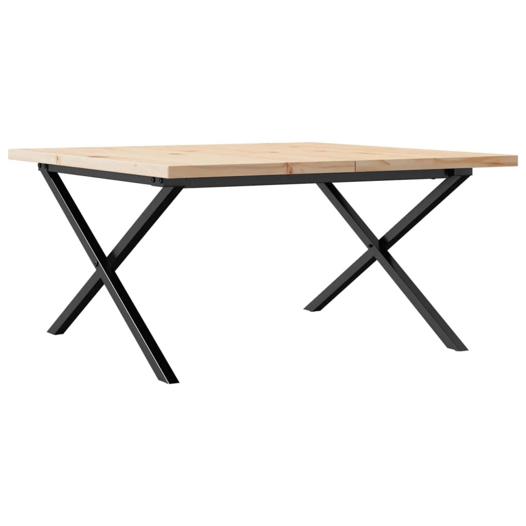 VidaXL Coffee Table 90x90x45.5 Pine CastIron Home by vidaXL