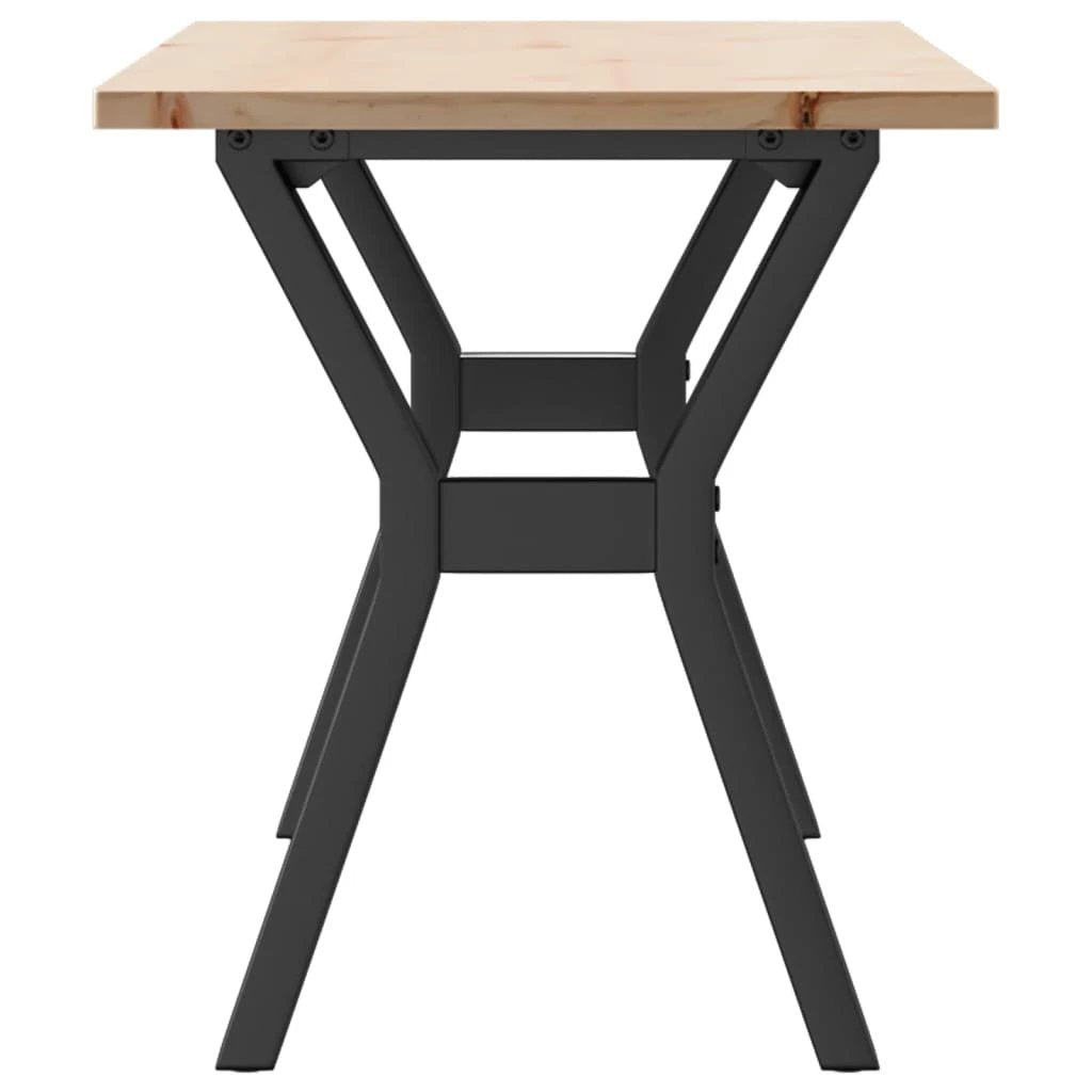 vidaXL VidaXL Coffee Table Y Frame 110x40x45 cm Solid Pine Wood And Cast Iron Rustic Industrial Living Room - Coffee Table