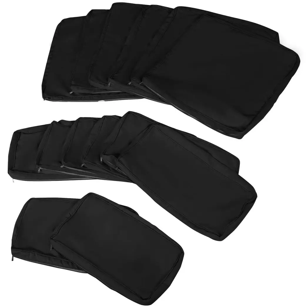 Outsunny Outsunny Garden Rattan Sofa Set Polyester Cover Replacement No Cushion Black - Cover