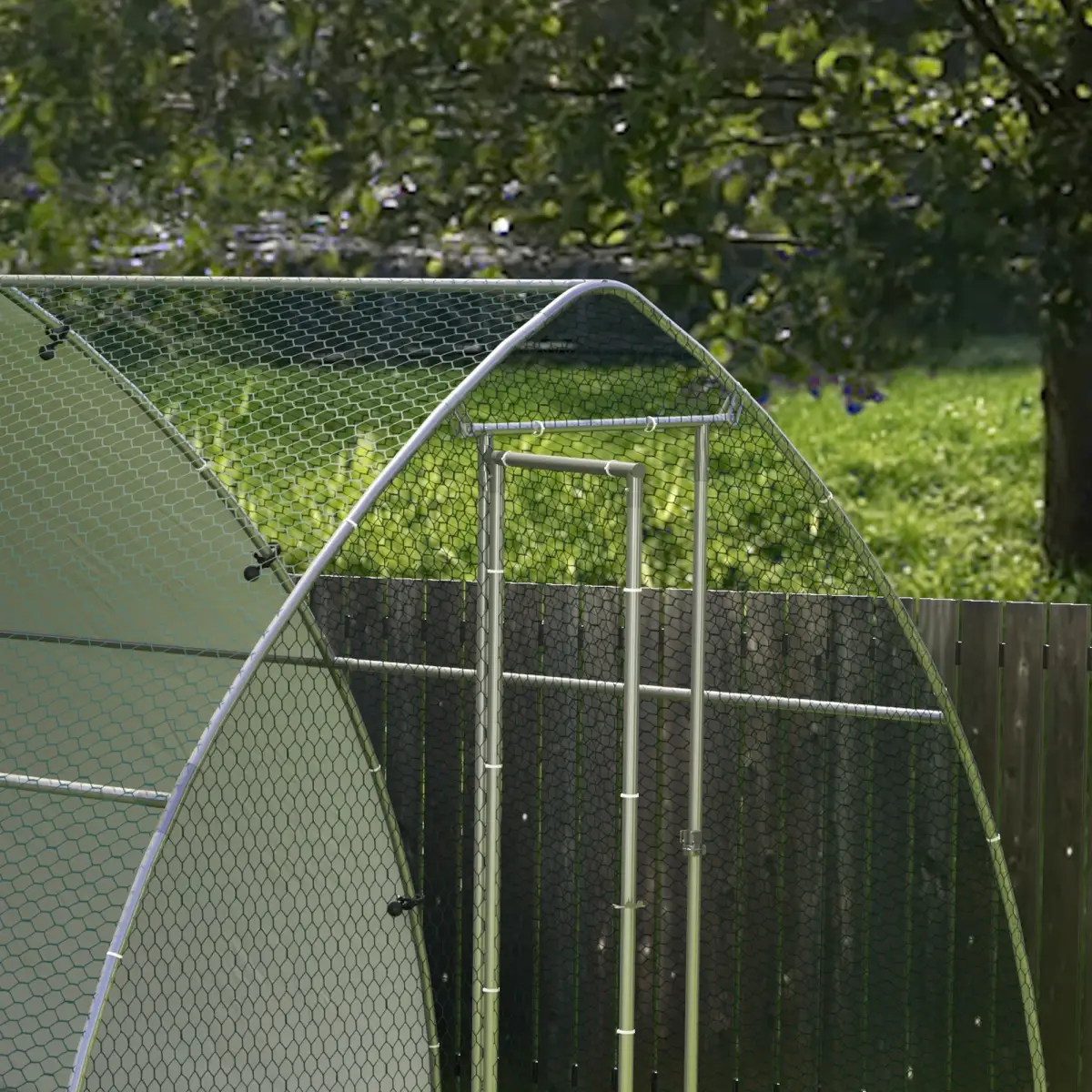 PawHut PawHut Walk-In Chicken Run w/ Cover, for 8-12 Chickens, 3 x 3.8 x 2.2m - Chicken Coop