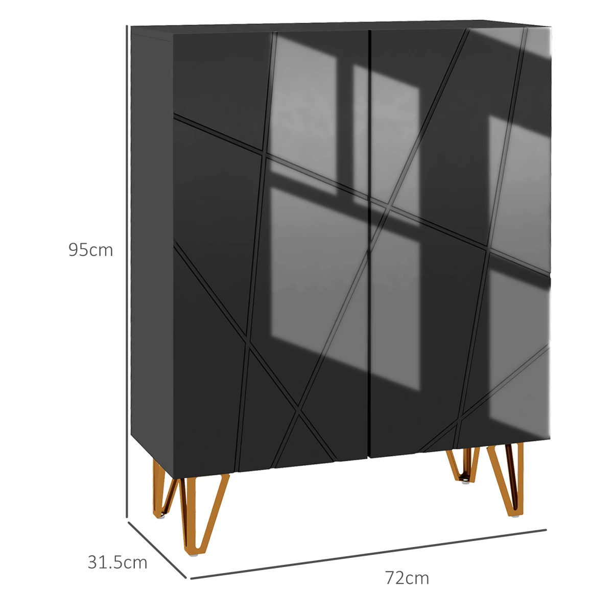 HOMCOM Shoe Storage Cabinet with Soft Close Hinges and Adjustable Shelves for Home Entryway by HOMCOM