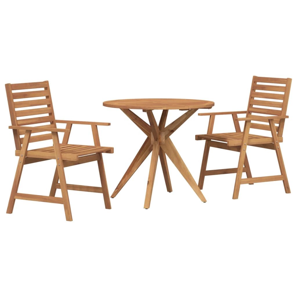 vidaXL 3 Piece Garden Dining Set Solid Wood Acacia by vidaXL
