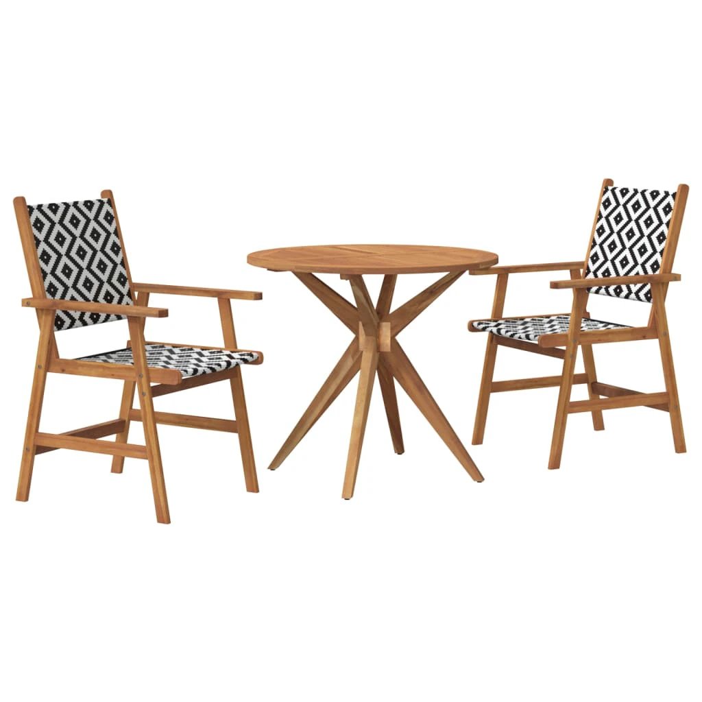 vidaXL vidaXL 3 Piece Garden Dining Set Solid Wood Acacia - Garden Set