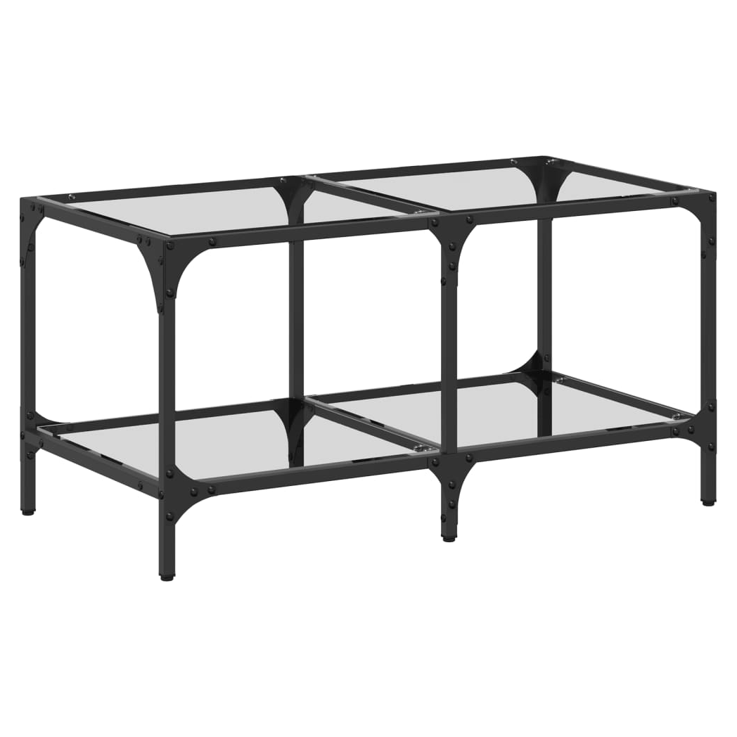 VidaXL Coffee Table 78.5x40x40cm Transparent Glass Top Home by vidaXL