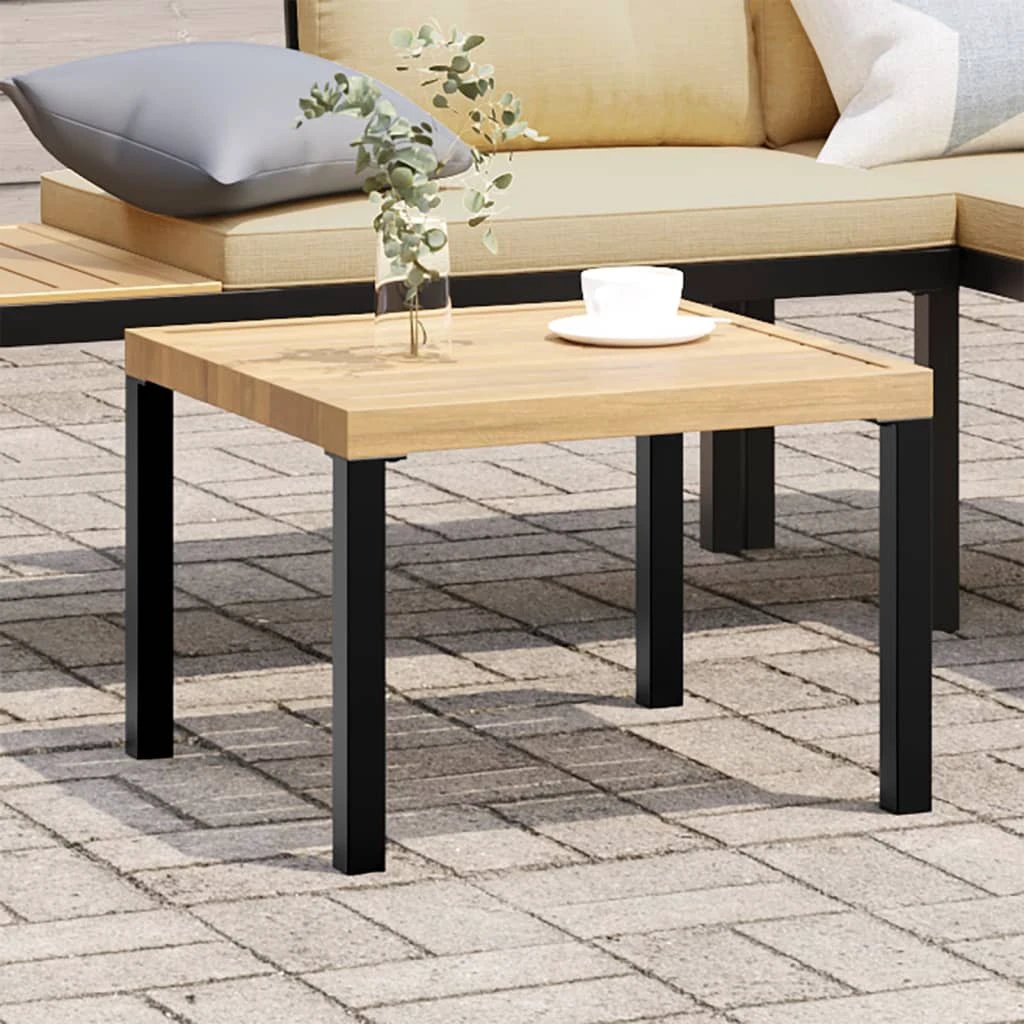 vidaXL VidaXL Garden Coffee Table 55x55x39.5 cm Powder Coated Steel Weather Resistant Outdoor Patio - Coffee Table