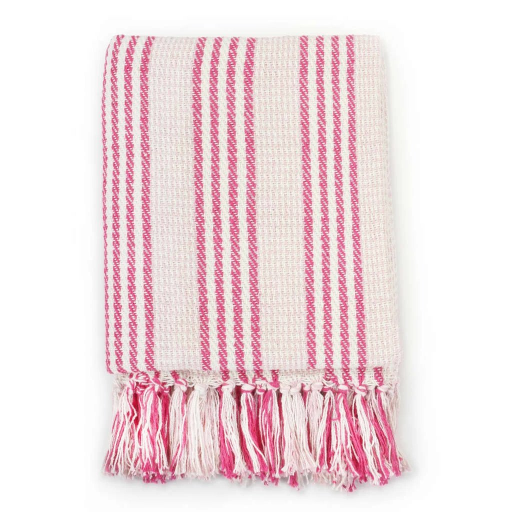 vidaXL Cotton Throw Blanket 125x150 cm Grey with Tassels by vidaXL