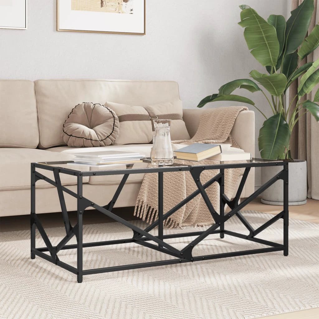 vidaXL vidaXL Coffee Table 98.5x50x41 cm Glass Top Home Use - Coffee Table
