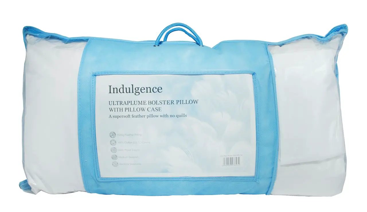 Indulgence Ultraplume Bolster 36" Feather Pillow - Cushions