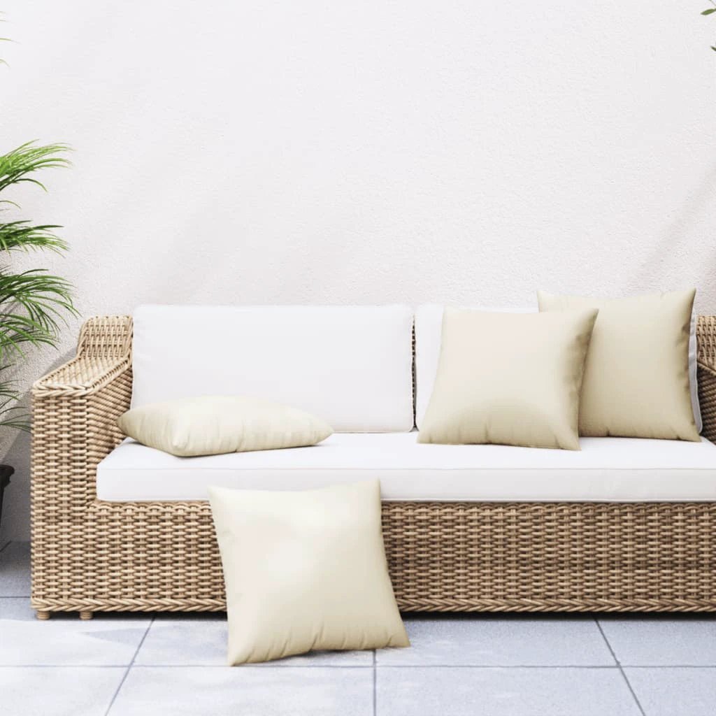 VidaXL Sofa Cushions 40x40 cm Beige Polyester Outdoor 4 Pcs by vidaXL