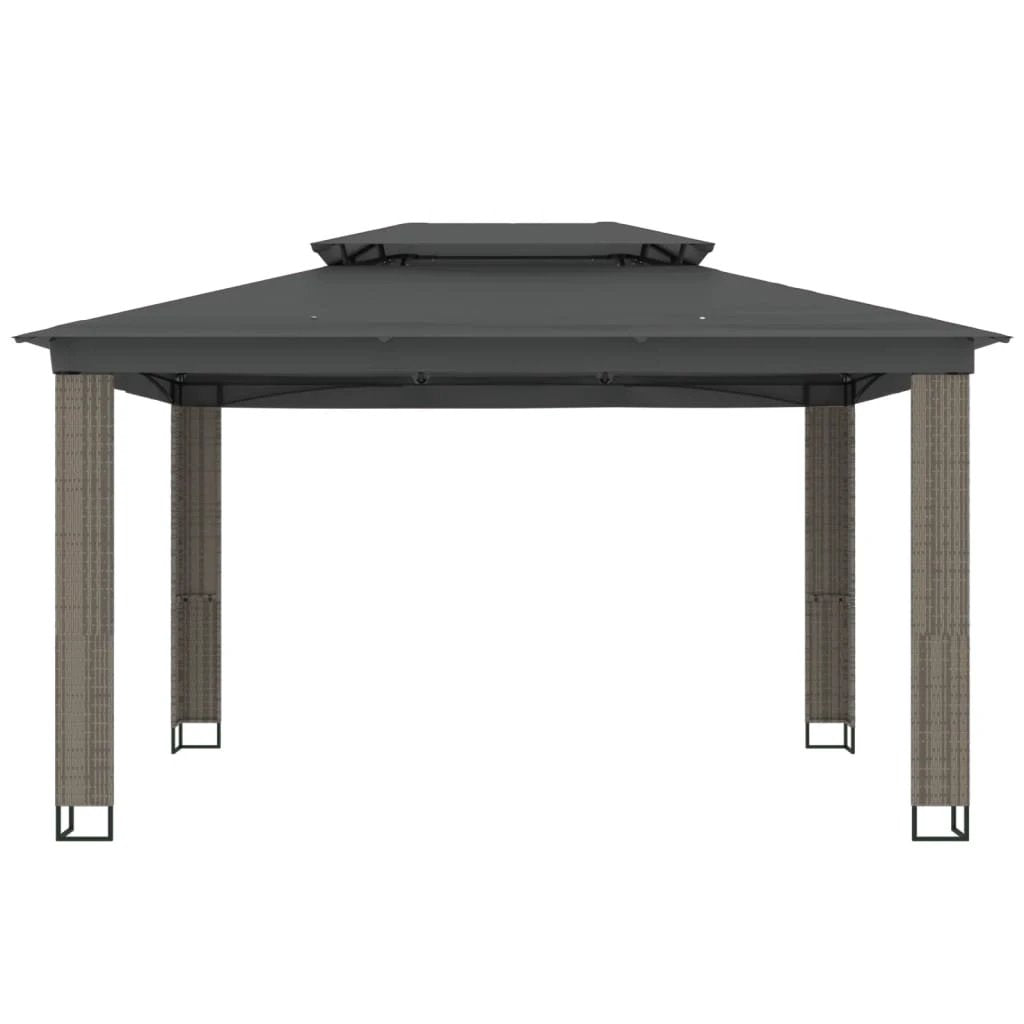 vidaXL Gazebo with Double Roof Cream 2.94x2.94 m Steel by vidaXL