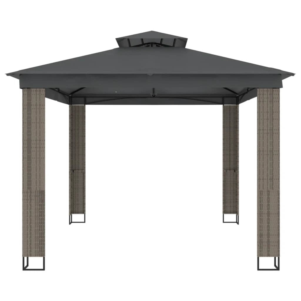 vidaXL Gazebo with Double Roof Cream 2.94x2.94 m Steel by vidaXL