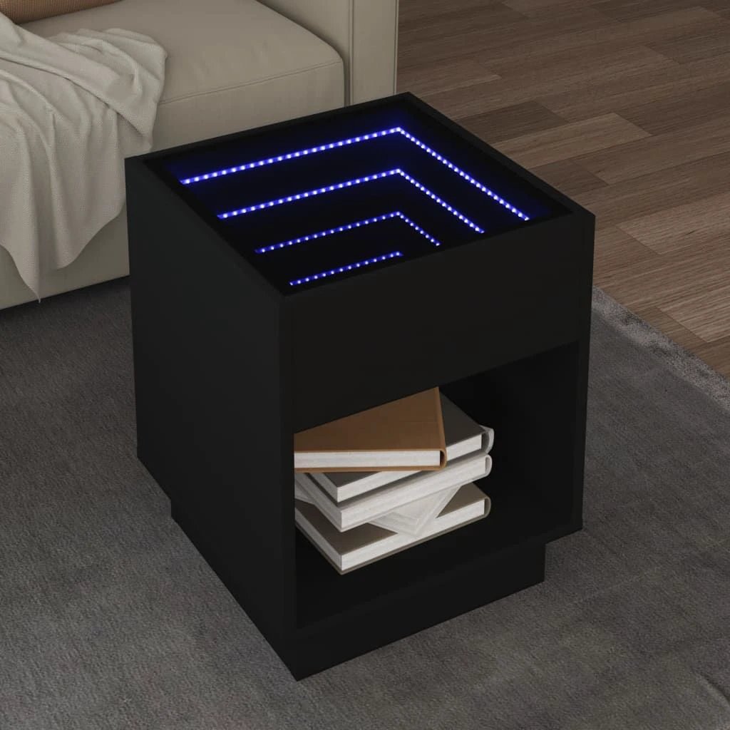 vidaXL vidaXL Coffee Table 40x40x50 cm Infinity LED RGB Mirror Living Room Modern Decor - Coffee Table